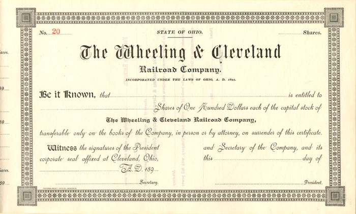 Wheeling and Cleveland Railroad Co.